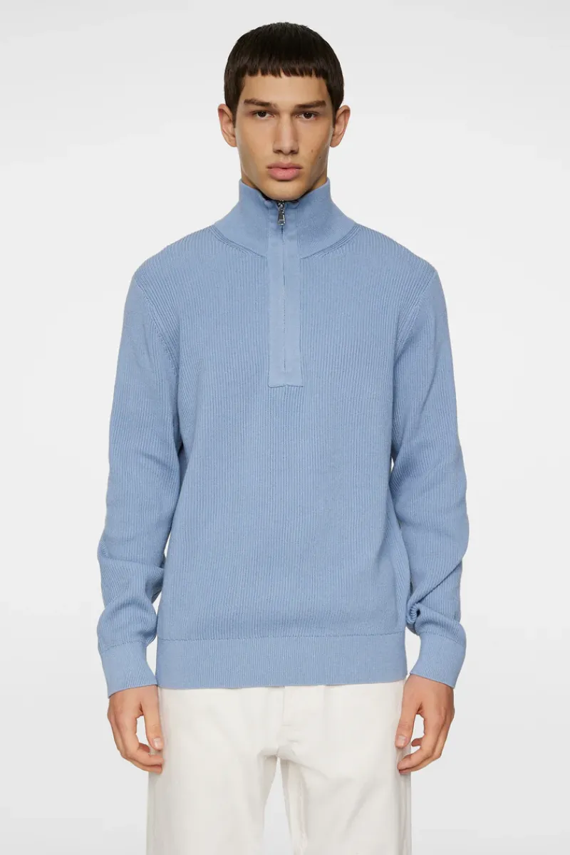 J.Lindeberg Alex Half Zip Knitted Sweater* Knitwear|Tops