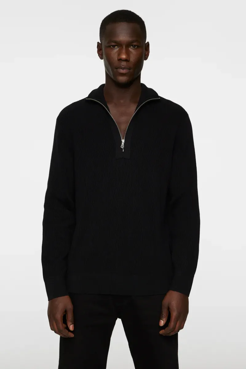 J.Lindeberg Alex Half Zip Knitted Sweater* Knitwear|Tops