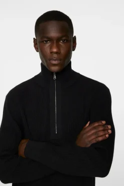 J.Lindeberg Alex Half Zip Knitted Sweater* Knitwear|Tops