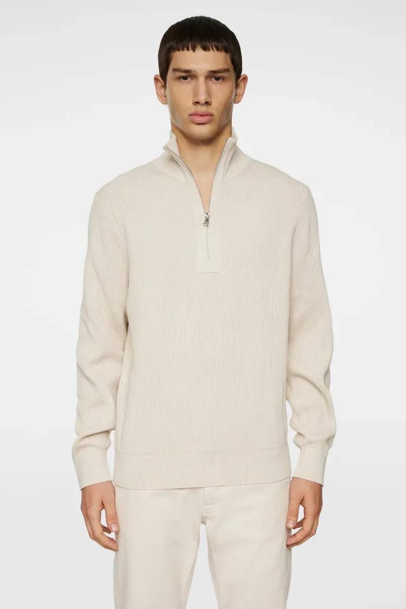 J.Lindeberg Alex Half Zip Knitted Sweater* Knitwear|Tops