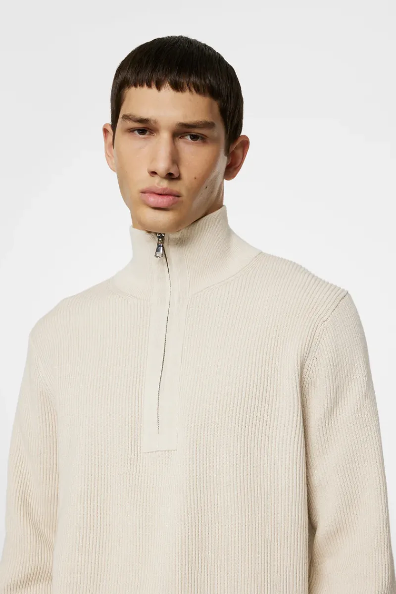 J.Lindeberg Alex Half Zip Knitted Sweater* Knitwear|Tops