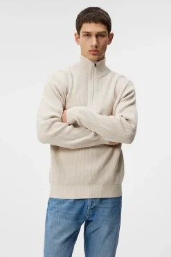 J.Lindeberg Alex Half Zip Knitted Sweater* Knitwear|Tops