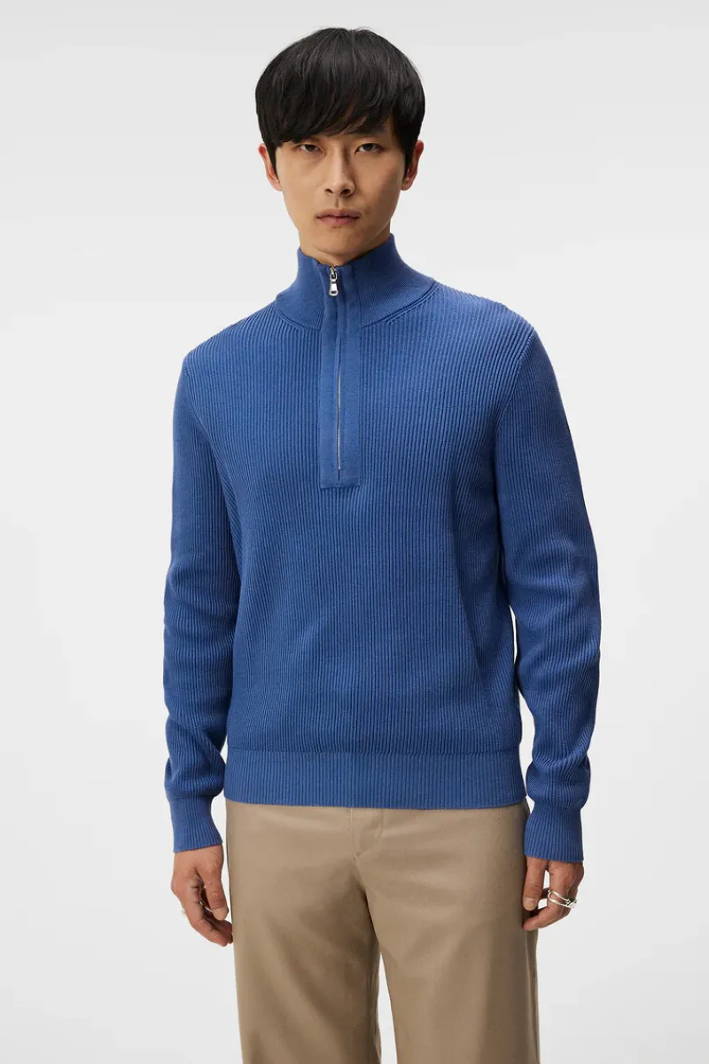 J.Lindeberg Alex Half Zip Knitted Sweater* Knitwear|Tops