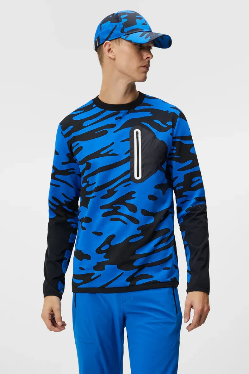 J.Lindeberg Alonso Jacquard Crew Neck* Base & Mellomlag|Utendørs