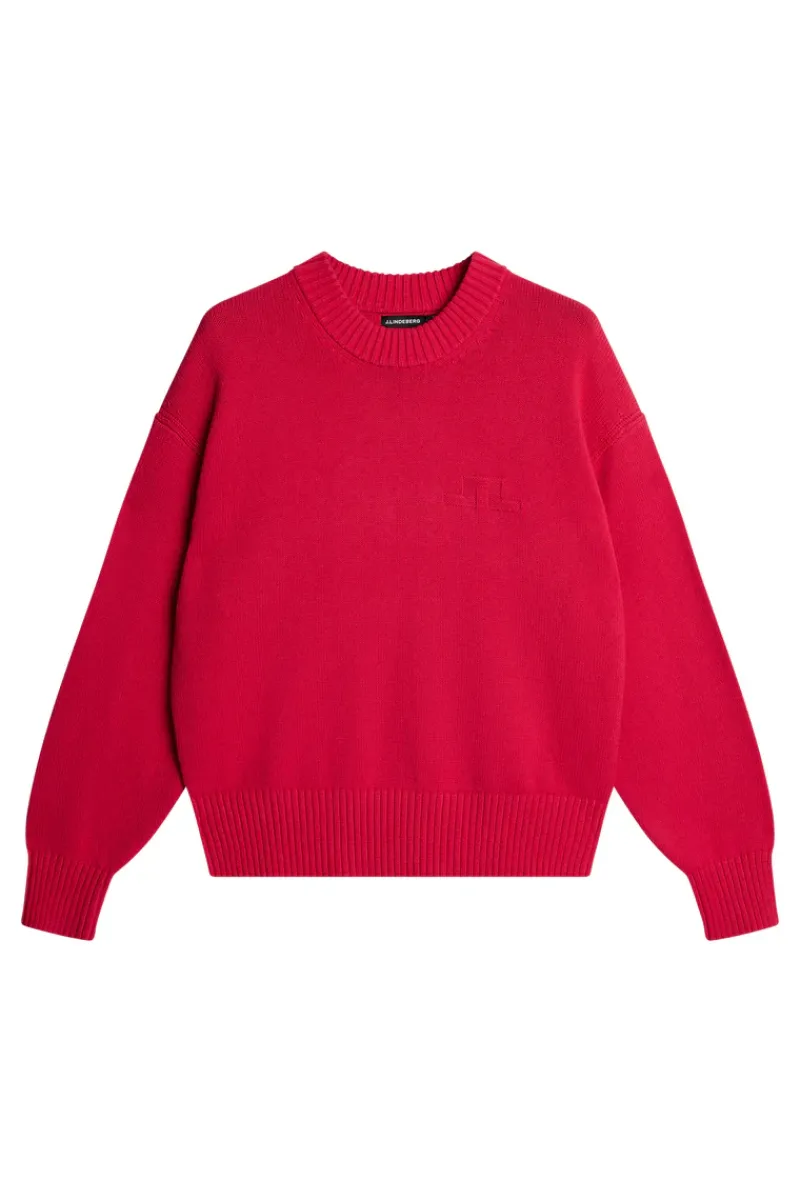 J.Lindeberg Eddy Cotton Wool Crew Neck* Knitwear|Tops