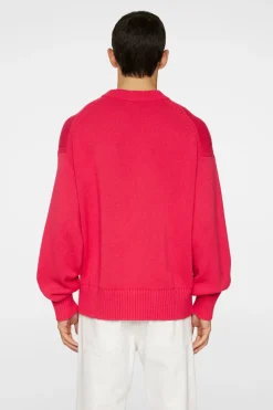 J.Lindeberg Eddy Cotton Wool Crew Neck* Knitwear|Tops