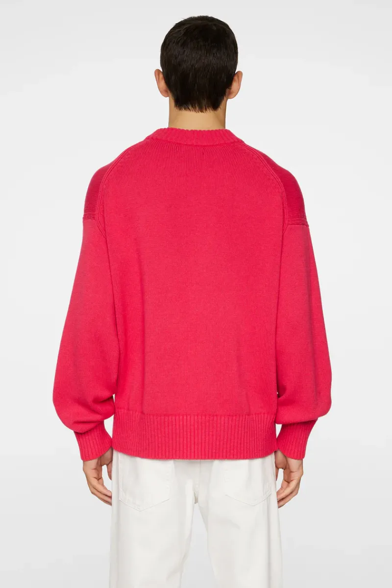 J.Lindeberg Eddy Cotton Wool Crew Neck* Knitwear|Tops