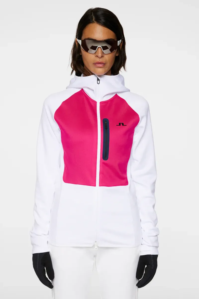 J.Lindeberg Elana Full Zip Hood* Basis- & Mellomlag|Base & Mellomlag