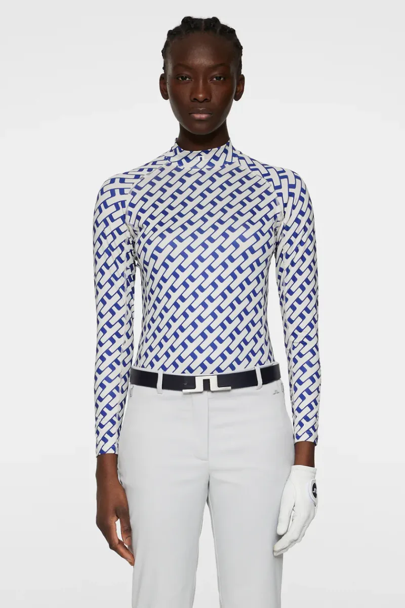 J.Lindeberg Ella Print Compression Top* Golf|Base & Mid Layers