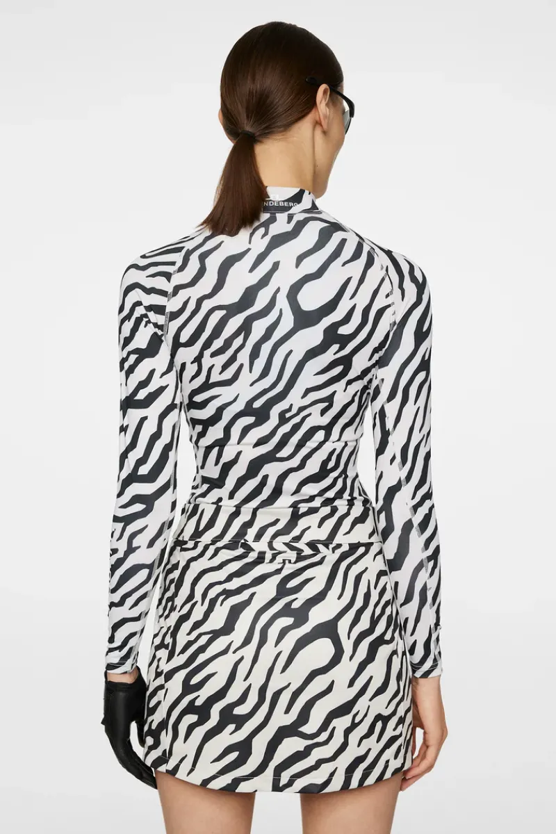 J.Lindeberg Ella Print Compression Top* Golf|Base & Mid Layers