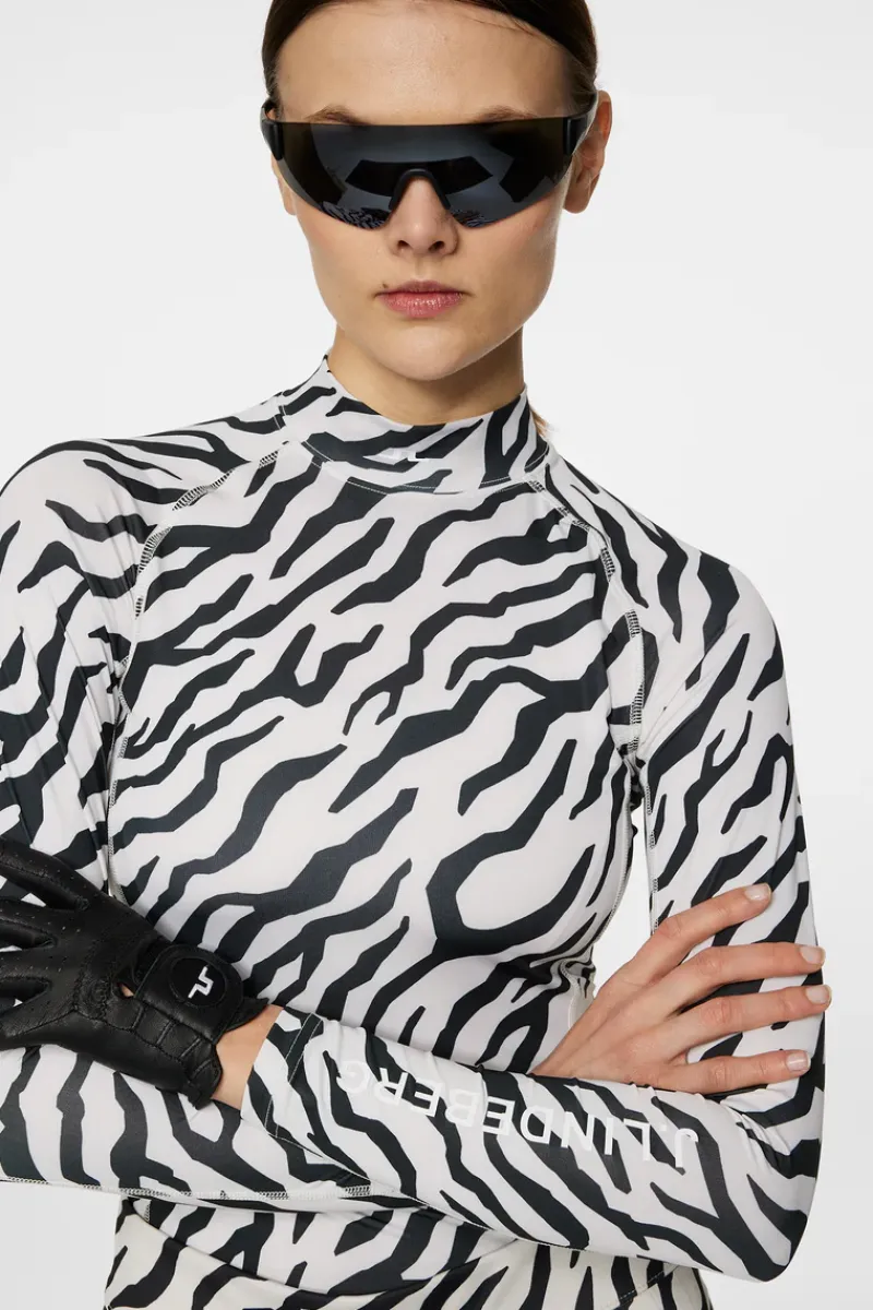 J.Lindeberg Ella Print Compression Top* Golf|Base & Mid Layers