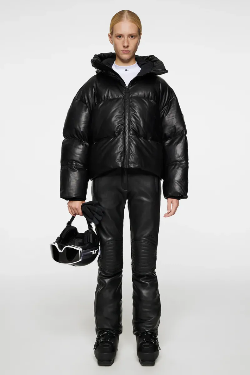 J.Lindeberg Jolene Leather Padded Jacket* Jakker|Jakker