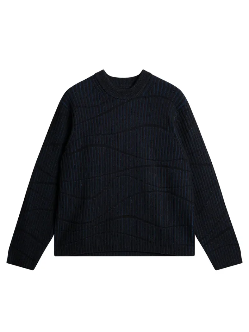 J.Lindeberg Ken Resonance Jacquard Crew* Knitwear|Tops