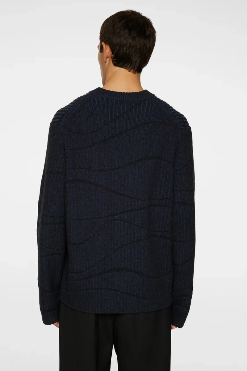 J.Lindeberg Ken Resonance Jacquard Crew* Knitwear|Tops