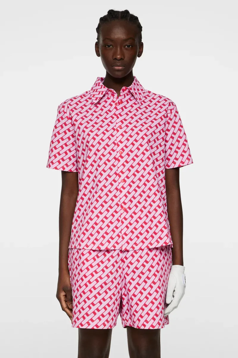 J.Lindeberg Linda Printed Shirt* Golf|Tops