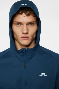 J.Lindeberg Mario Quarter Zip Hood* Golf|Base & Mid Layers