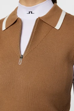 J.Lindeberg Ramona Knitted Polo Shirt* Golf|Knitwear
