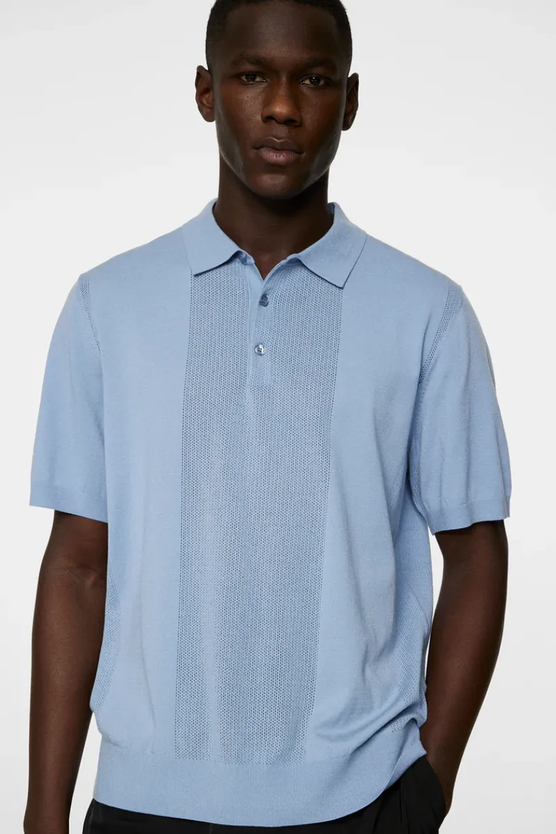 J.Lindeberg Reymond Solid Stripe Polo* Polo Shirts|Knitwear