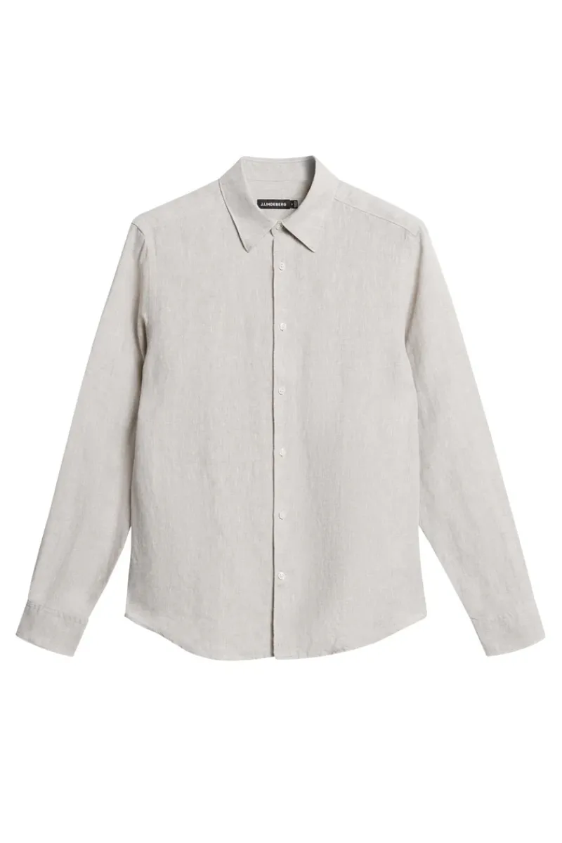 J.Lindeberg Slim LS Linen Melange Shirt* Tops|Skjorter
