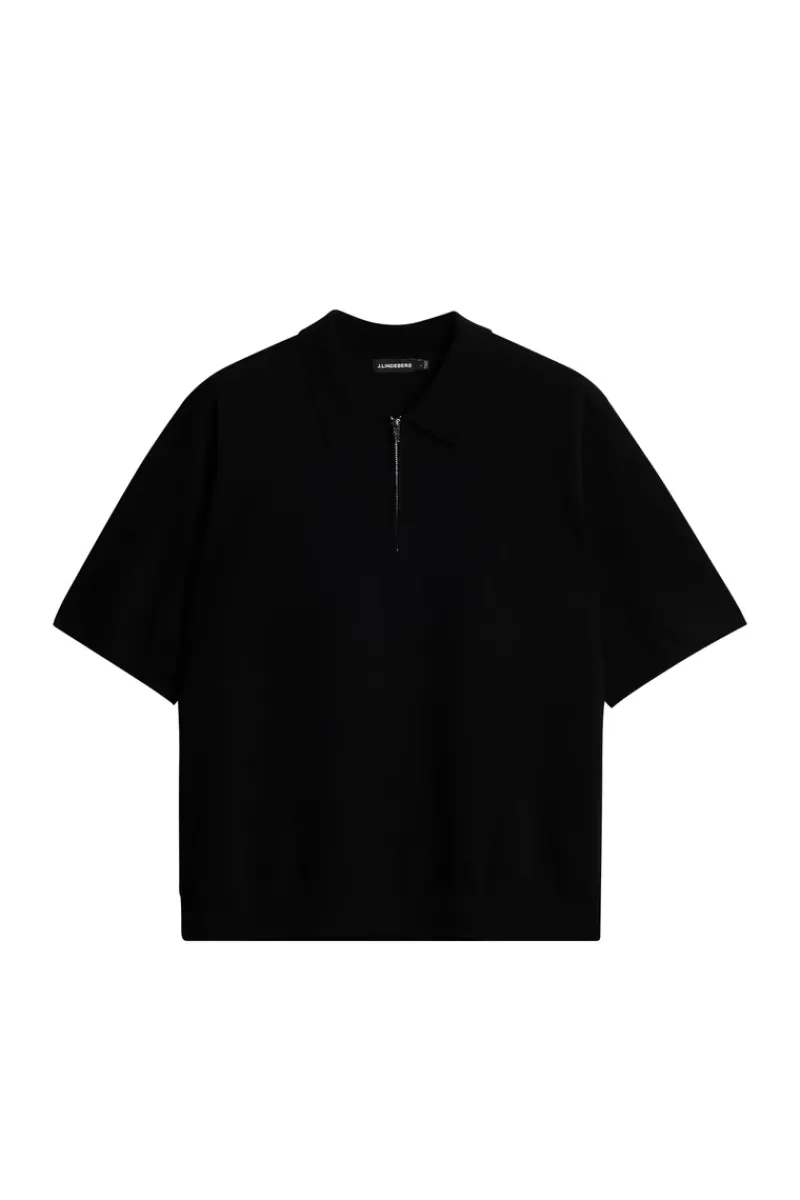 J.Lindeberg Tyler Quarter Zip Knit Polo* Polo Shirts|Knitwear