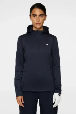 J.Lindeberg W Aerial Quarter Zip Hood* Golf|Base & Mid Layers
