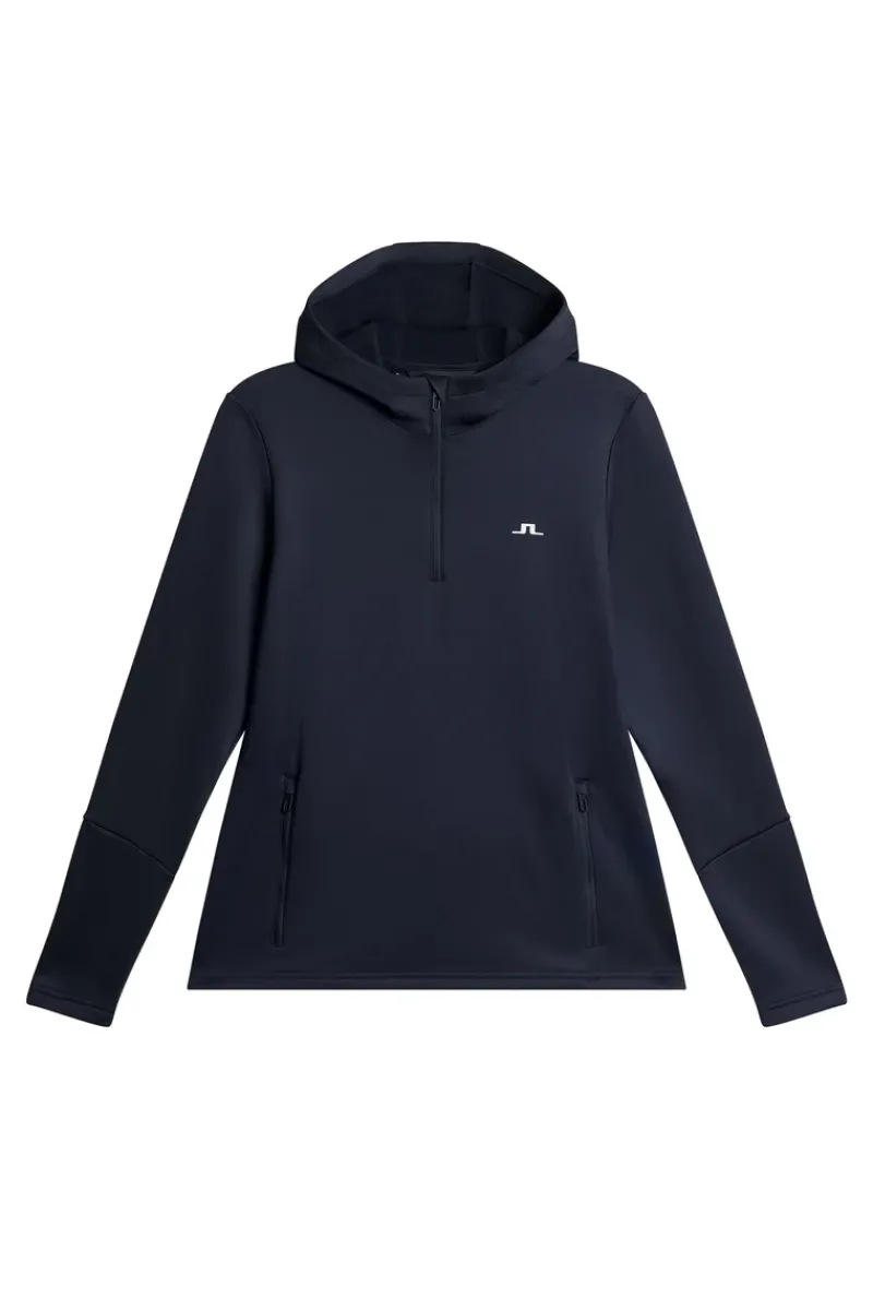 J.Lindeberg W Aerial Quarter Zip Hood* Golf|Base & Mid Layers