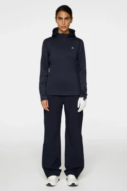 J.Lindeberg W Aerial Quarter Zip Hood* Golf|Base & Mid Layers