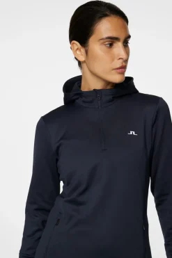 J.Lindeberg W Aerial Quarter Zip Hood* Golf|Base & Mid Layers