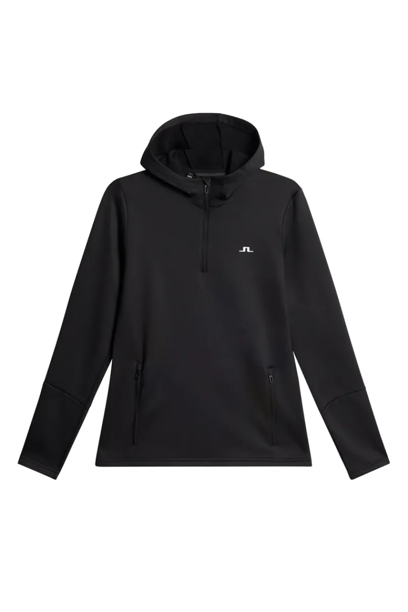 J.Lindeberg W Aerial Quarter Zip Hood* Basis- & Mellomlag|Base & Mellomlag
