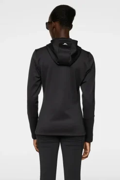 J.Lindeberg W Aerial Quarter Zip Hood* Basis- & Mellomlag|Base & Mellomlag